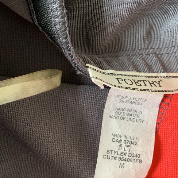 Seductions strapless dress grey and salmon - Picture 3 of 8